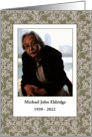 Memorial Service or Funeral Invitation Photo Upload with Beige Border card