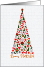 Decorative Christmas Tree Italian Language Greeting Blank Inside card