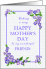 For Friend Mother’s Day with Pretty Mauve Phlox Flowers card