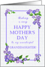 For Granddaughter Mother’s Day with Pretty Mauve Phlox Flowers card