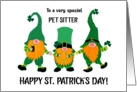 For Pet Sitter St Patrick’s Day Three Dancing Leprechauns card