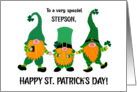 For Stepson St Patrick’s Day Three Dancing Leprechauns card