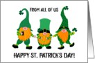 From All of Us St Patrick’s Day Three Dancing Leprechauns card
