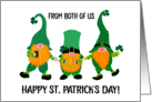 From Both of Us St Patrick’s Day Three Dancing Leprechauns card