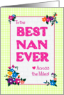 Best Nan Ever Across the Miles Mother’s Day Flowers Checks and Polkas card