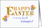 For Goddaughter Easter Greetings Word Art with Primroses card