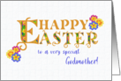 For Godmother Easter Greetings Word Art with Primroses card