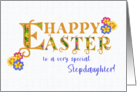 For Stepdaughter Easter Greetings Word Art with Primroses card