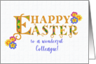 For Colleague Easter Greetings Word Art with Primroses card