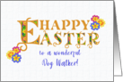 For Dog Walker Easter Greetings Word Art with Primroses card