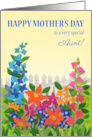 For Aunt on Mother’s Day with Flower Garden in Sunshine card