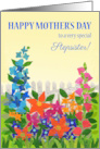 For Stepsister on Mother’s Day with Flower Garden in Sunshine card