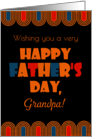 For Grandpa Father’s Day Bold Art Deco Style on Black card