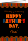 For Son Father’s Day Bold Art Deco Style on Black card