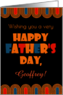 Custom Name Father’s Day Bold Art Deco Style on Black card