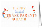 Belated Grandparents Day with Red Poppies and Hearts card