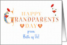 Grandparents Day From Both of Us with Red Poppies and Hearts card