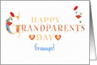 For Gramps Grandparents Day with Red Poppies and Hearts card