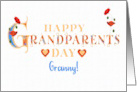 For Granny Grandparents Day with Red Poppies and Hearts card