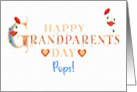 Grandparents Day for Pops with Red Poppies and Hearts card