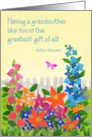 For Grandmother on Grandparents Day Flower Garden and Quote card