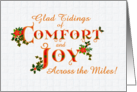 Christmas Tidings of Comfort and Joy with Holly Ivy and Poinsettias card