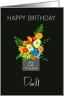 For Father Custom Age Birthday Bouquet of Colorful Flowers card