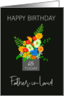 For Father in Law Custom Age Birthday Bouquet of Colorful Flowers card
