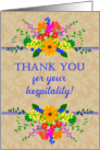 Thank You for Your Hospitality With Pretty Cottage Garden Flowers card