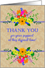 Thank You for Your Support With Pretty Cottage Garden Flowers card