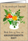 For Grandad on Grandparents Day with a Jug of Summer Flowers card