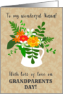 For Nana on Grandparents Day with a Jug of Summer Flowers card