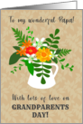 For Papa on Grandparents Day with a Jug of Summer Flowers card