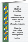 Mother’s Day Poem by Kahlil Gibran with Summer Flowers Border card