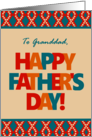 For Granddad on Father’s Day With Bright Lettering and Patterns card