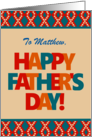 Custom Name Father’s Day With Bright Lettering and Patterns card