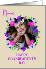 For Mamaw on Grandparents Day With Floral Custom Photo Frame card