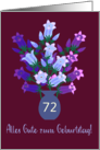 Custom Age Birthday German Language Floral Bouquet Blank Inside card