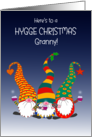 For Granny Hygge Christmas Wishes With Three Cute Gnomes card