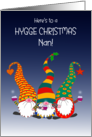 For Nan Hygge Christmas Wishes With Three Cute Gnomes card