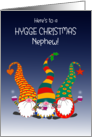 For Nephew Hygge Christmas Wishes With Three Cute Gnomes card