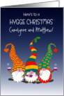 Custom Name or Relation Hygge Christmas Wishes With Three Cute Gnomes card