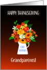 For Grandparents Thanksgiving Bouquet of Flowers card