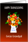 For Great Grandpa Thanksgiving Bouquet of Flowers card