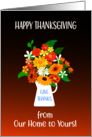 Thanksgiving From Our Home to Yours Bouquet of Flowers card