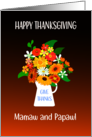 For Mamaw and Papaw Thanksgiving Bouquet of Flowers card