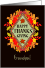 For Grandpa Thanksgiving Wishes With Fall Berries and Leaves card