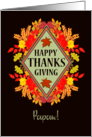 For Papaw Thanksgiving Wishes With Fall Berries and Leaves card
