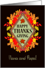 For Nana and Papa Thanksgiving With Fall Berries and Leaves card