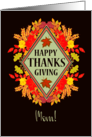 For Mom Thanksgiving Wishes With Fall Berries and Leaves card